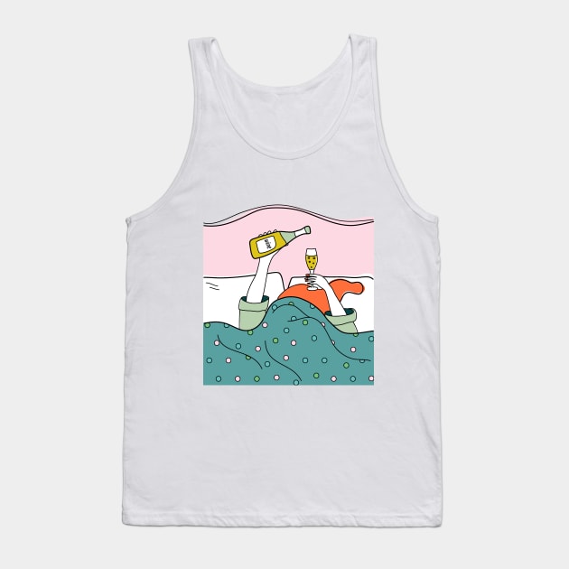 Woman and champagne Tank Top by DanielK